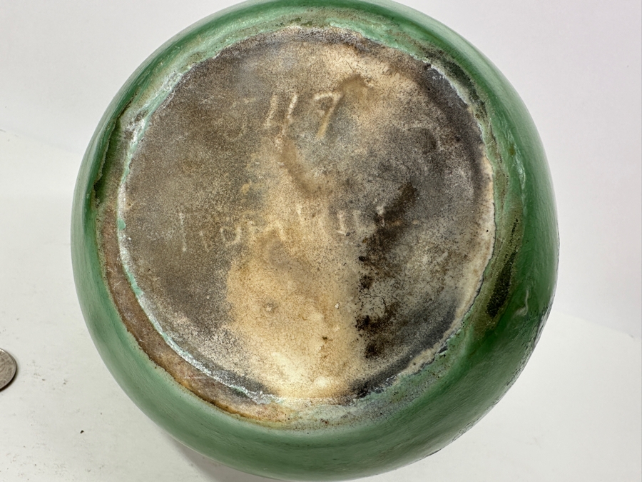 Just Added - Vintage RumRill (Red Wing) Green Pottery Pitcher 7'H [Photo 7]