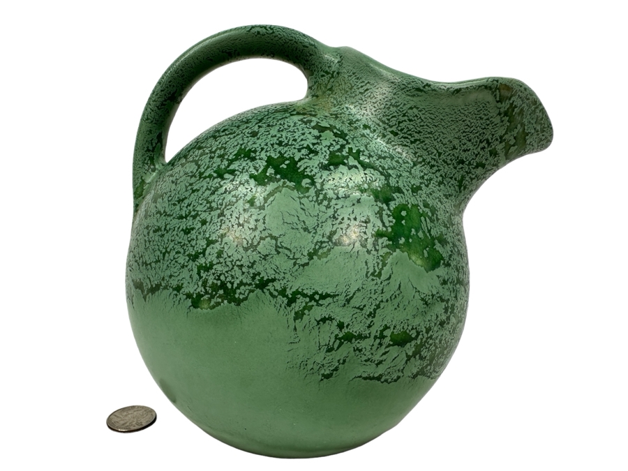 Just Added - Vintage RumRill (Red Wing) Green Pottery Pitcher 7'H