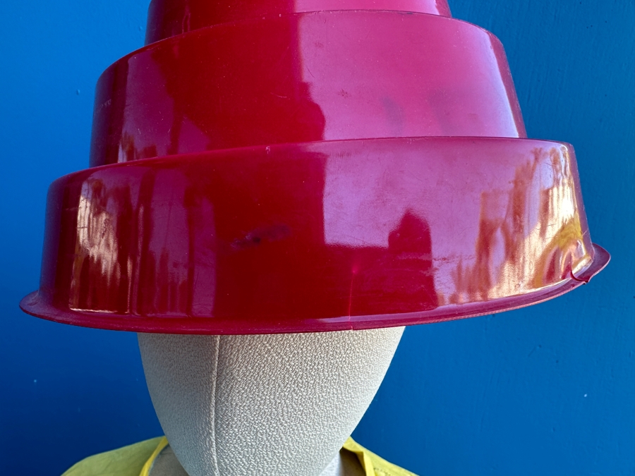 Vintage 1980 DEVO Radiation Suit Size Medium With DEVO Energy Dome Red Hat [Photo 8]