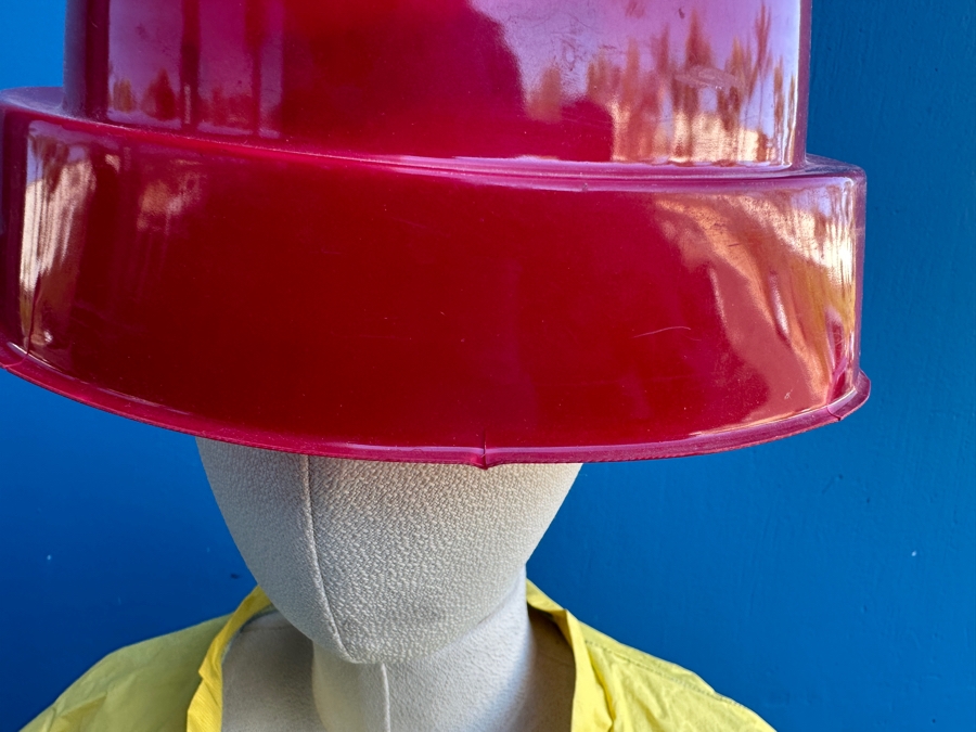 Vintage 1980 DEVO Radiation Suit Size Medium With DEVO Energy Dome Red Hat [Photo 7]