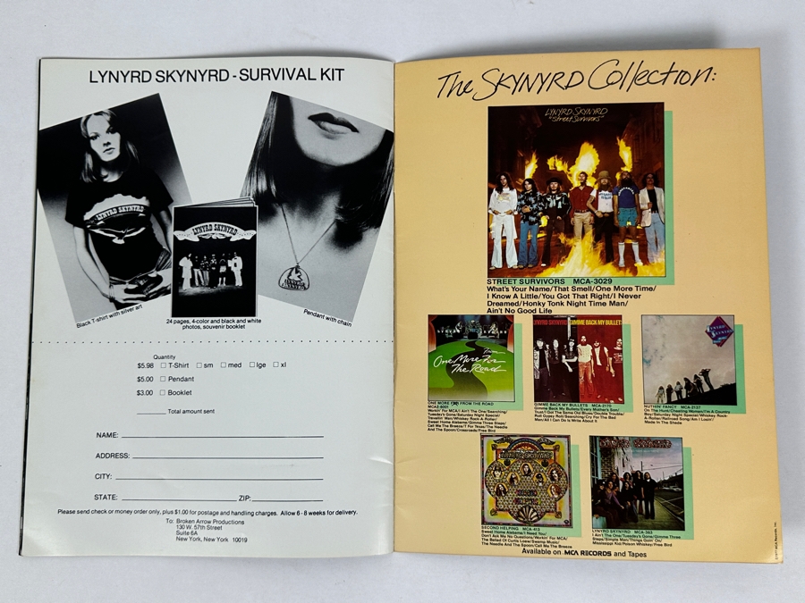 JUST ADDED - Vintage Lynyrd Skynyrd Official Concert Tour Program 9 X 12.5 [Photo 10]