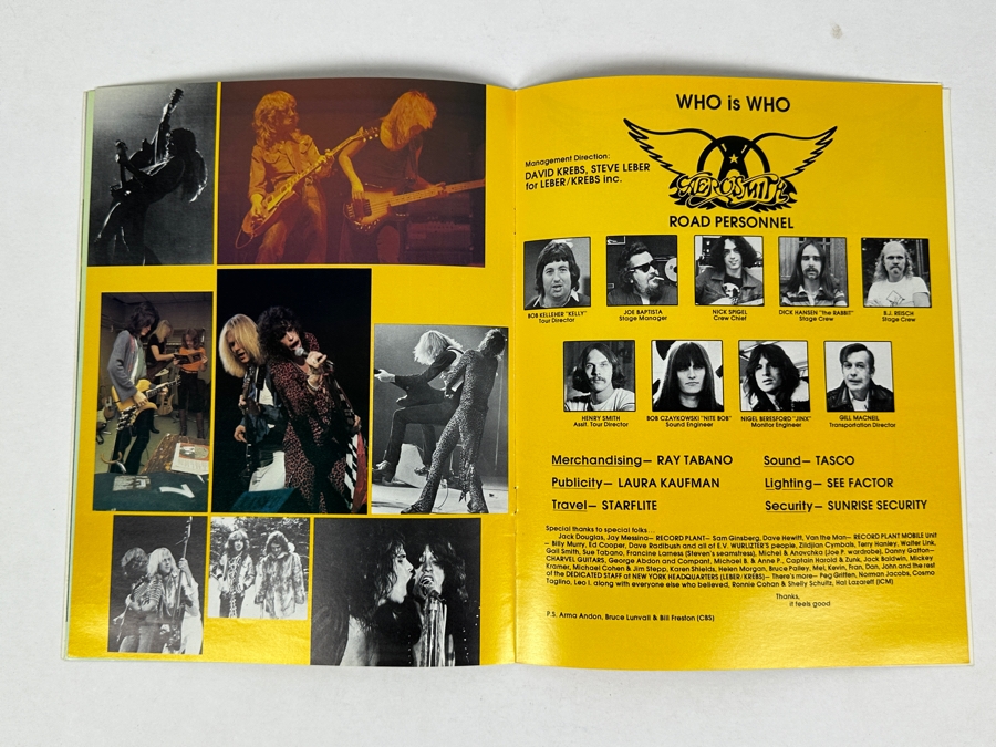 JUST ADDED - Vintage 1977 Aerosmith Official Concert Tour Program 8.5 X 11 [Photo 9]