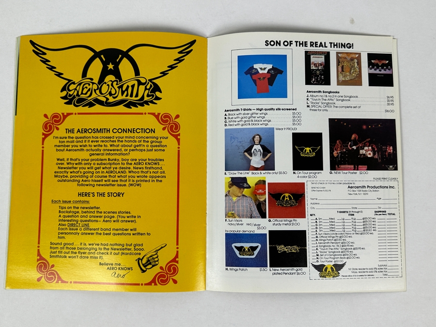 JUST ADDED - Vintage 1977 Aerosmith Official Concert Tour Program 8.5 X 11 [Photo 10]