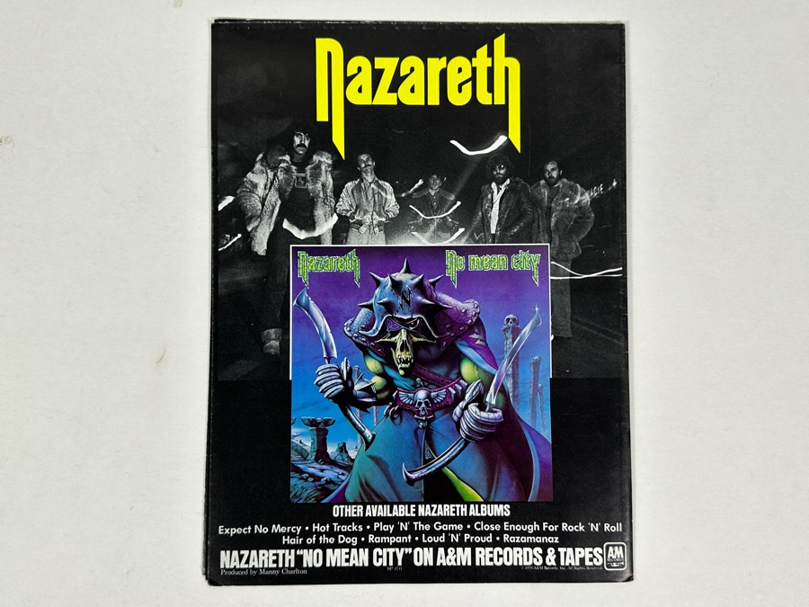JUST ADDED - Vintage 1979 Nazareth Official Poster Program 36 X 24 [Photo 3]