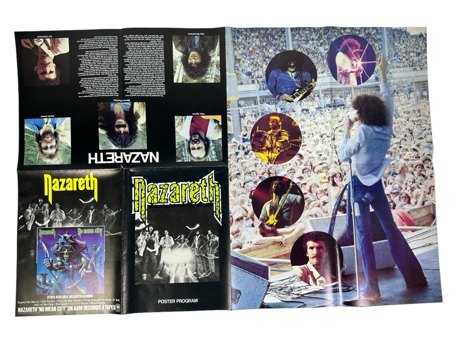 JUST ADDED - Vintage 1979 Nazareth Official Poster Program 36 X 24 [Photo 2]