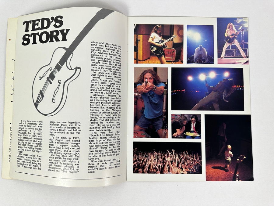 JUST ADDED - Vintage 1978 Ted Nugent Official TNT Concert Tour Program 9 X 12	 [Photo 4]