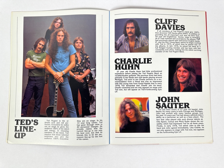 JUST ADDED - Vintage 1978 Ted Nugent Official TNT Concert Tour Program 9 X 12	 [Photo 7]
