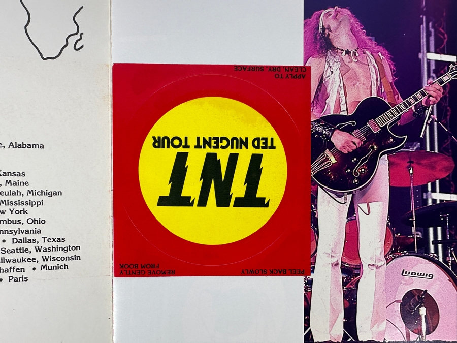 JUST ADDED - Vintage 1978 Ted Nugent Official TNT Concert Tour Program 9 X 12	 [Photo 3]