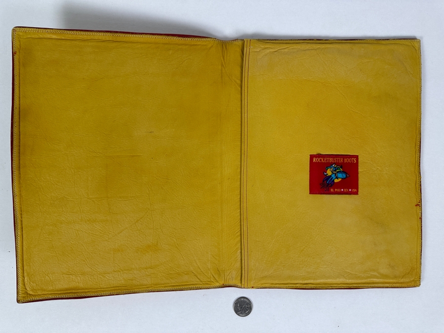 Rocketbuster Boots El Paso Texas Handmade Custom Design Leather Folio 9.5 X 12 [Photo 4]