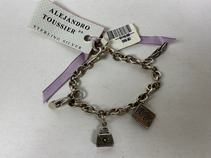 Alejandro Toussier Sterling Silver Charm Bracelet Retails $110 [Photo 2]