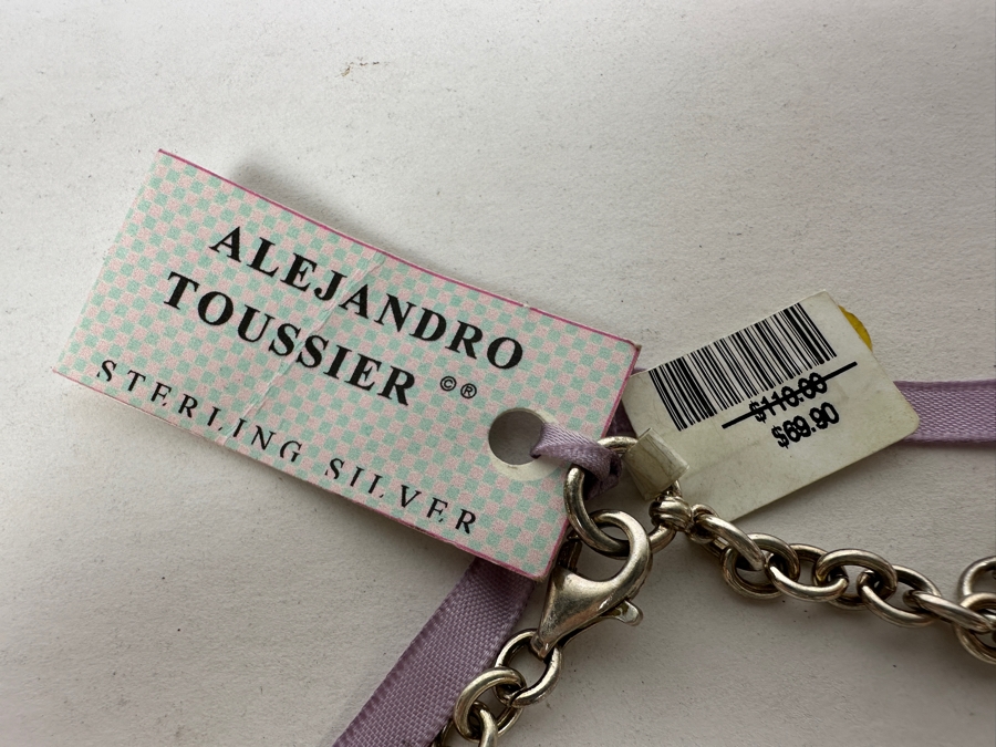 Alejandro Toussier Sterling Silver Charm Bracelet Retails $110 [Photo 7]