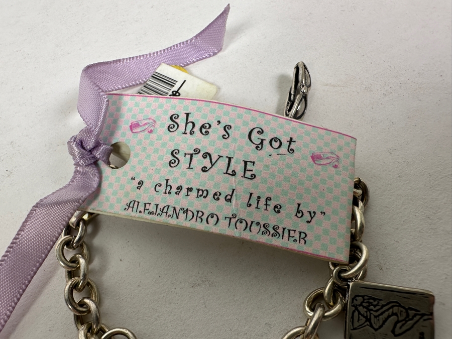 Alejandro Toussier Sterling Silver Charm Bracelet Retails $110 [Photo 8]