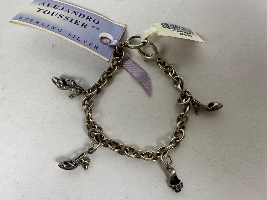 Alejandro Toussier Sterling Silver Charm Bracelet Retails $110 [Photo 2]