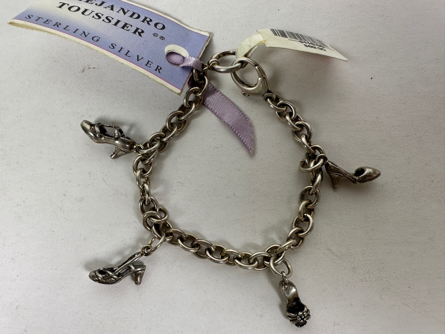 Alejandro Toussier Sterling Silver Charm Bracelet Retails $110 [Photo 3]
