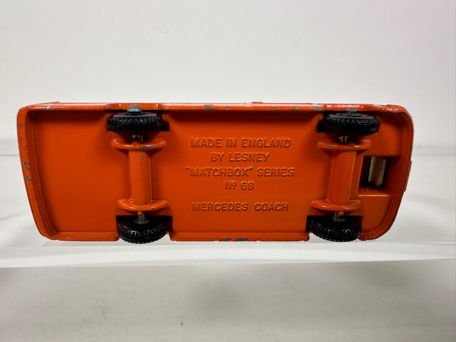 Collection Of Vintage Matchbox Series Lesney Cars: No. 55/59 Ford Galaxie, No. 59 Ford Galaxie, Coach, No. 68 Mercedes Coach, No. 27 Mercedes 230 SL, No. 41 Ford G.T. [Photo 12]