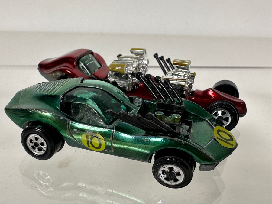 Vintage Pair Of Johnny Lightning Topper Cars: Triple Threat And Vicious Vette [Photo 6]