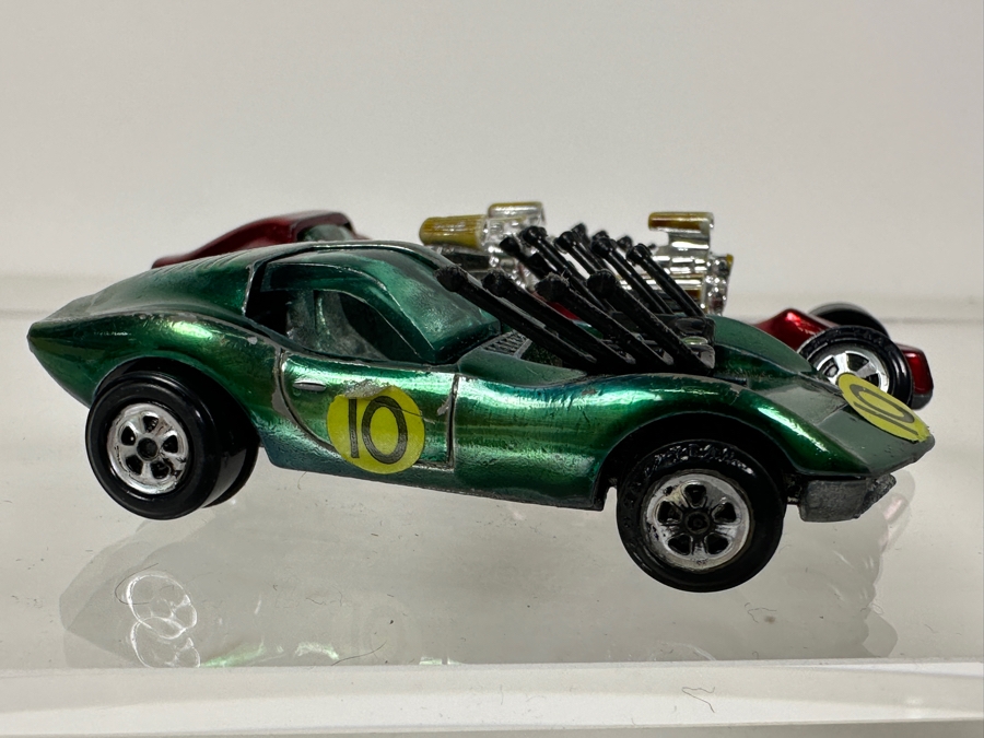 Vintage Pair Of Johnny Lightning Topper Cars: Triple Threat And Vicious Vette [Photo 7]