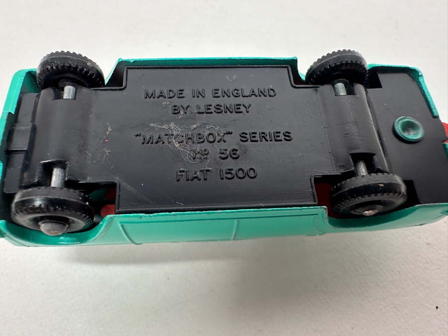 Collection Of Vintage Matchbox Series Cars By Lesney: No. 67 Volkswagen 1600 TL, No. 50 Kennel Truck, No. 56 Fiat 1500, No. 53 Ford Zodiac MK IV, No. 45 Ford Corsair, No. 25 Ford Cortina [Photo 10]