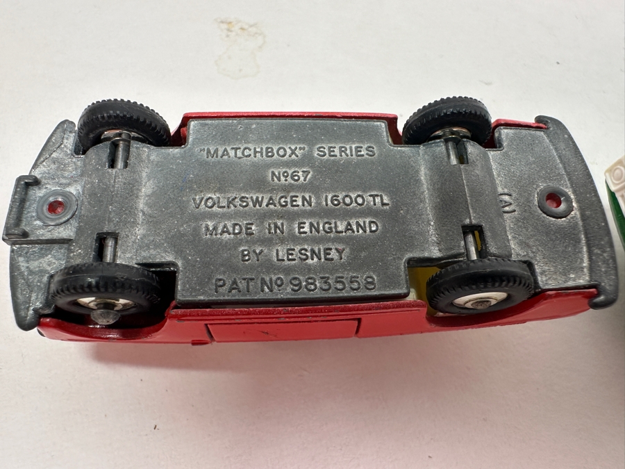 Collection Of Vintage Matchbox Series Cars By Lesney: No. 67 Volkswagen 1600 TL, No. 50 Kennel Truck, No. 56 Fiat 1500, No. 53 Ford Zodiac MK IV, No. 45 Ford Corsair, No. 25 Ford Cortina [Photo 8]