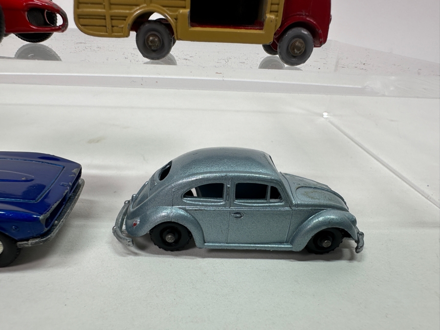 Vintage Matchbox Series By Lesney: No. 73 F1 Ferrari, No. 43 Pony Trailer, No. 35 Horse Box MK7, No. 14 ISO GRIFO, No. 64 Superfast MG 1100 Plus Budgie Toys #8 Volkswagen Sedan [Photo 6]