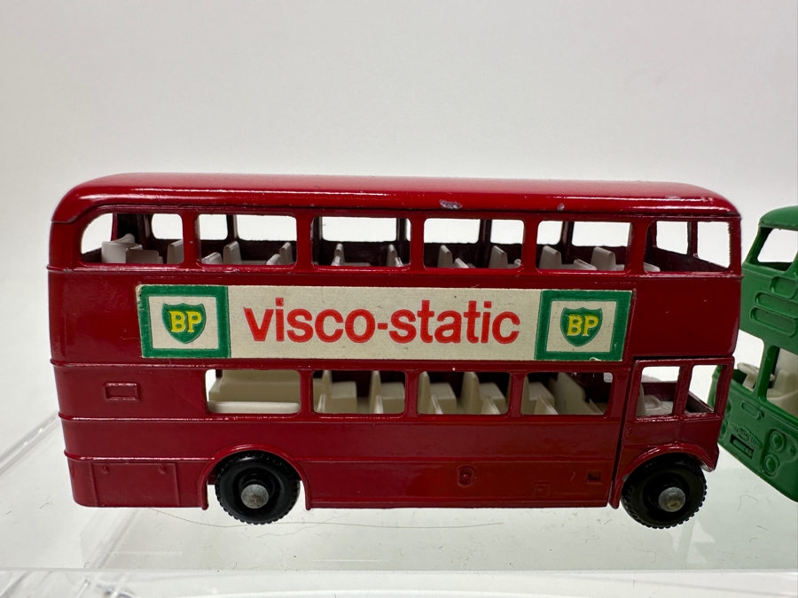 Vintage Matchbox Series By Lesney: No. 5 Routemaster Bus, No. 74 Daimler Bus, No. 32 Leyland Petrol Tanker, No. 61 Alvis Stalwart, Husky Guy Warrior Truck [Photo 2]