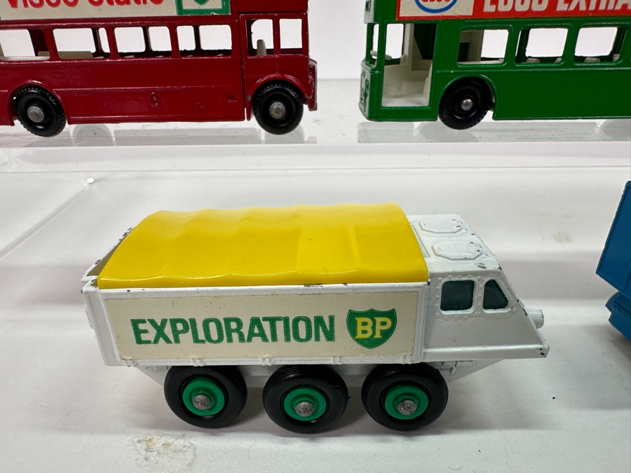 Vintage Matchbox Series By Lesney: No. 5 Routemaster Bus, No. 74 Daimler Bus, No. 32 Leyland Petrol Tanker, No. 61 Alvis Stalwart, Husky Guy Warrior Truck [Photo 6]