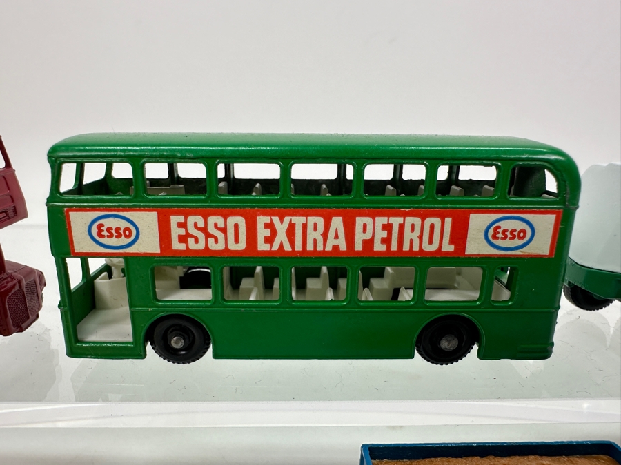 Vintage Matchbox Series By Lesney: No. 5 Routemaster Bus, No. 74 Daimler Bus, No. 32 Leyland Petrol Tanker, No. 61 Alvis Stalwart, Husky Guy Warrior Truck [Photo 3]