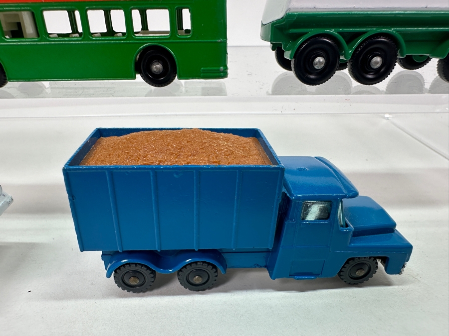 Vintage Matchbox Series By Lesney: No. 5 Routemaster Bus, No. 74 Daimler Bus, No. 32 Leyland Petrol Tanker, No. 61 Alvis Stalwart, Husky Guy Warrior Truck [Photo 5]