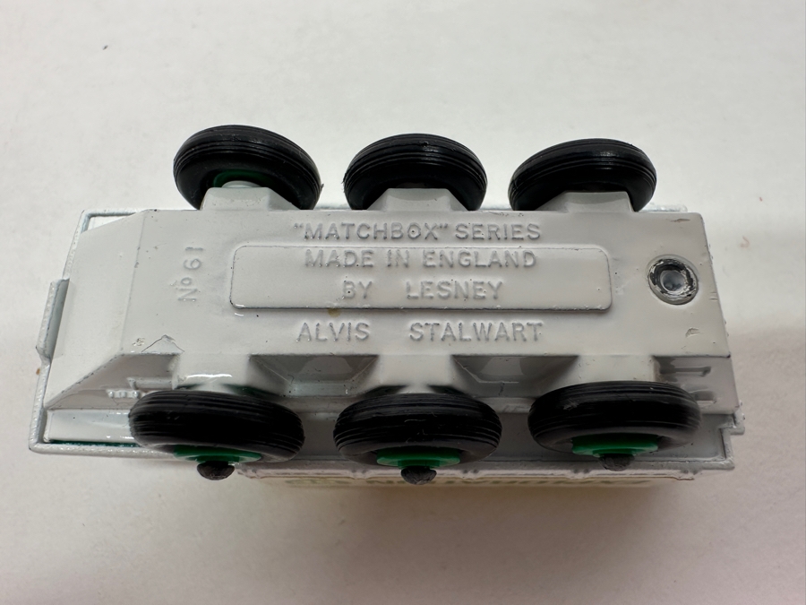 Vintage Matchbox Series By Lesney: No. 5 Routemaster Bus, No. 74 Daimler Bus, No. 32 Leyland Petrol Tanker, No. 61 Alvis Stalwart, Husky Guy Warrior Truck [Photo 13]