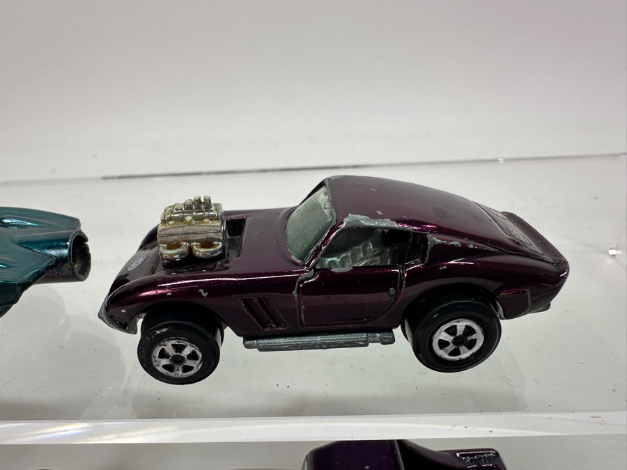 Four Vintage 1960s/70s Johnny Lightning Topper Redline Cars: Custom Turbine, Frantic Ferrari, Custom Dragster & Sand Stormer [Photo 5]