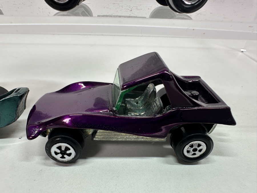 Four Vintage 1960s/70s Johnny Lightning Topper Redline Cars: Custom Turbine, Frantic Ferrari, Custom Dragster & Sand Stormer [Photo 7]