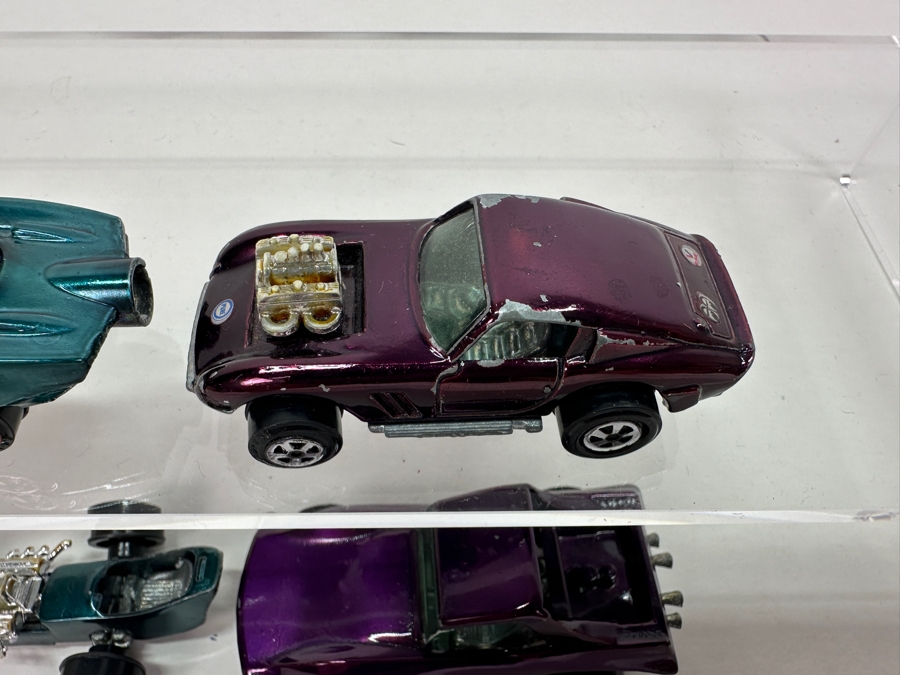 Four Vintage 1960s/70s Johnny Lightning Topper Redline Cars: Custom Turbine, Frantic Ferrari, Custom Dragster & Sand Stormer [Photo 6]