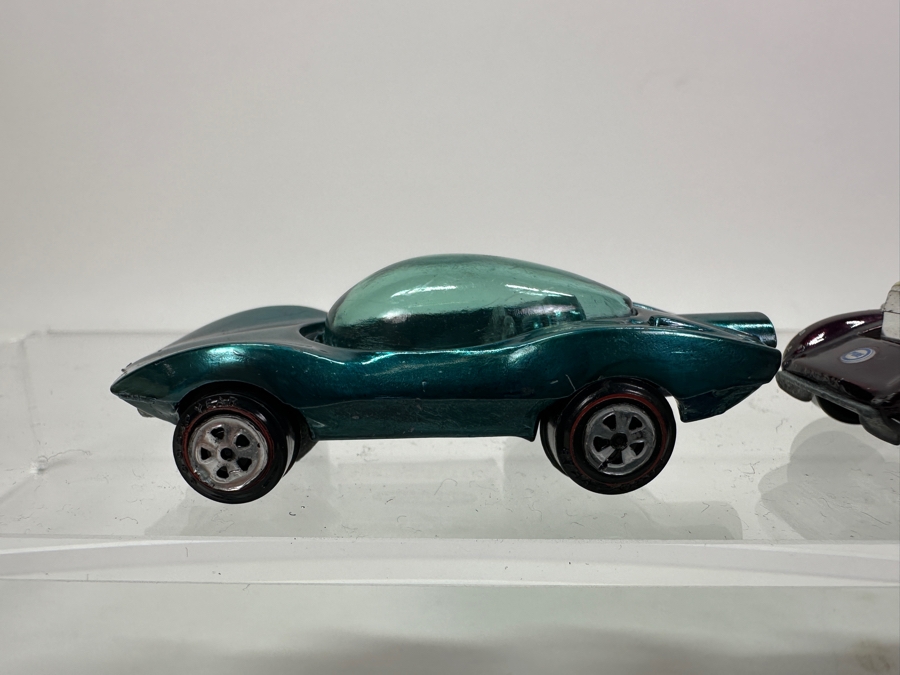 Four Vintage 1960s/70s Johnny Lightning Topper Redline Cars: Custom Turbine, Frantic Ferrari, Custom Dragster & Sand Stormer [Photo 3]