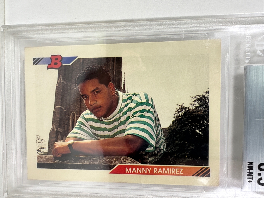 1992 Bowman Manny Ramirez #532 NEAR MINT 8.5 Beckett Graded Baseball Card [Photo 2]