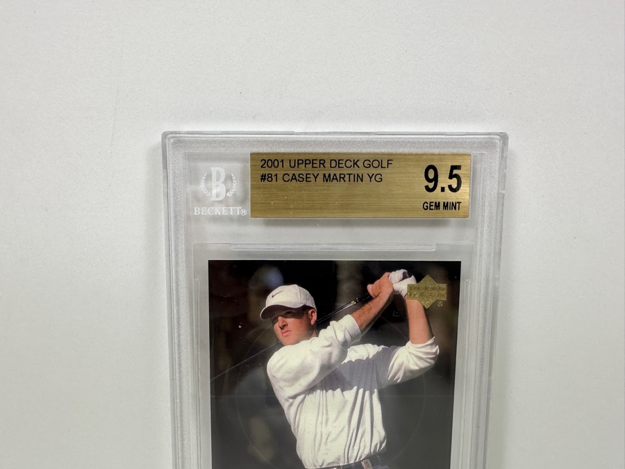 2001 Upper Deck Golf #81 Casey Martin Young Guns #81 GEM MINT 9.5 Beckett Graded Golf Card [Photo 3]