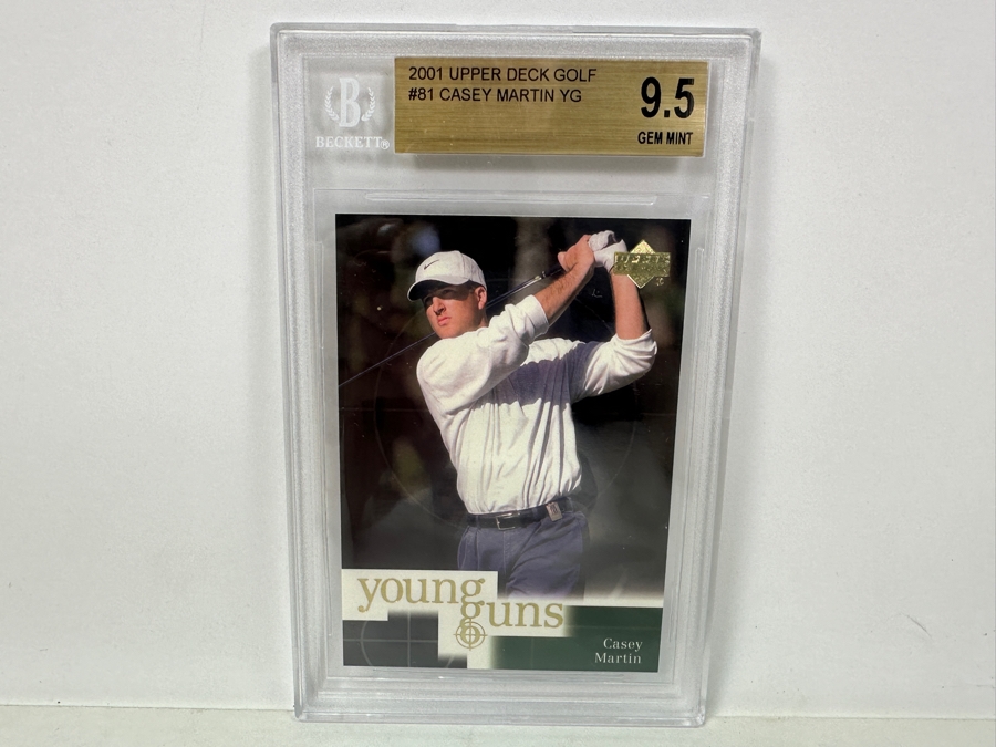 2001 Upper Deck Golf #81 Casey Martin Young Guns #81 GEM MINT 9.5 Beckett Graded Golf Card [Photo 1]