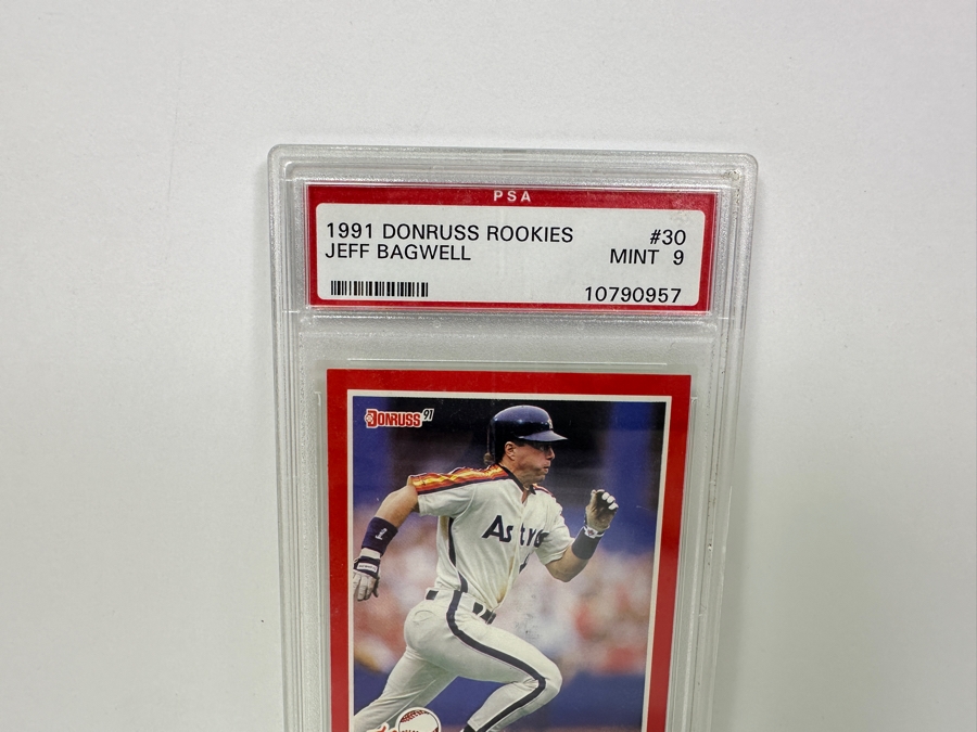 1991 Donruss Rookies Jeff Bagwell #30 MINT 9 PSA Graded Baseball Card [Photo 3]