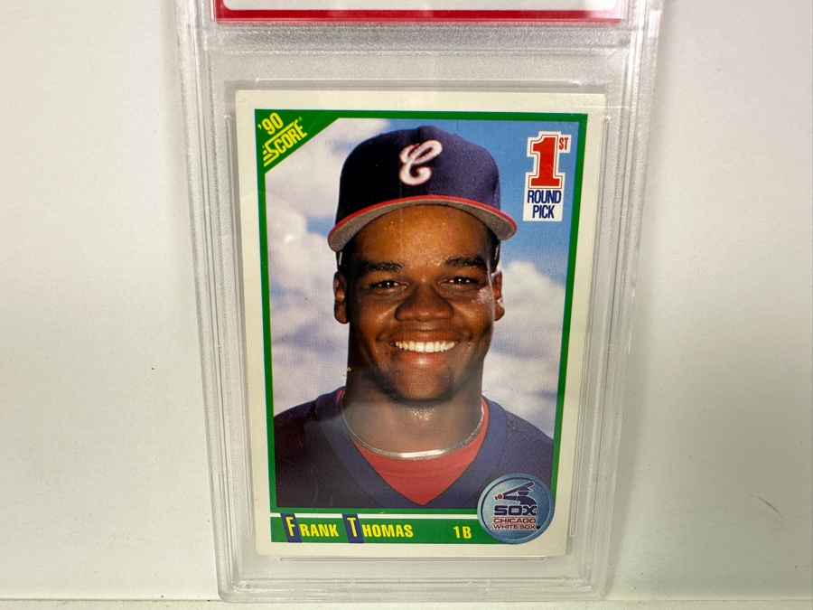 1990 Score Frank Thomas Rookie #663 NEAR MINT 8 PSA Graded Baseball Card [Photo 2]