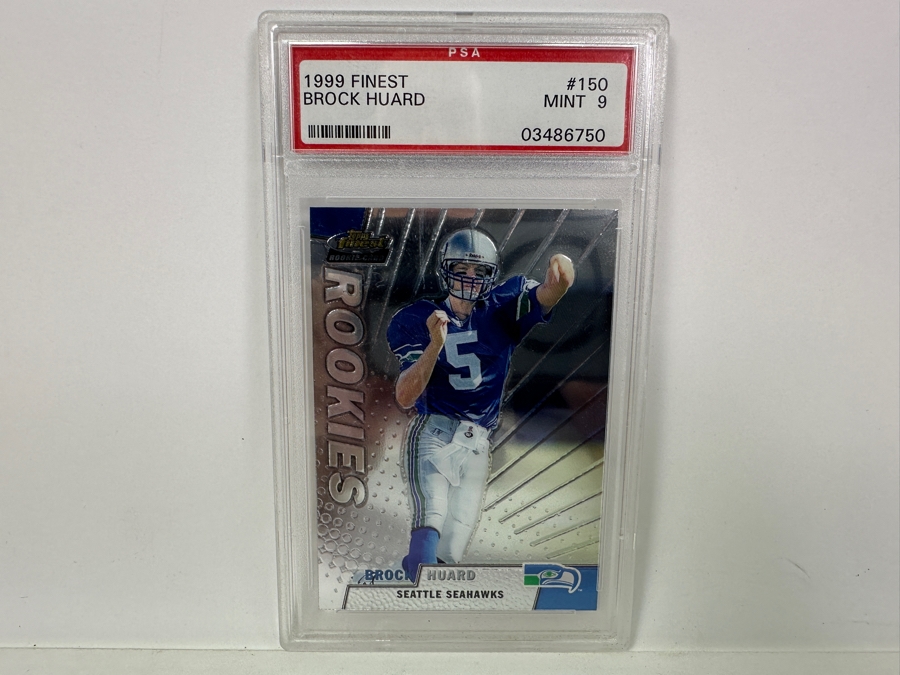 1999 Finest Brock Huard Rookie #150 MINT 9 PSA Graded Football Card [Photo 1]