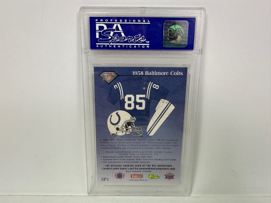 1995 Classic NFL Experience Marshall Faulk Throwbacks - PROMO #SP1 MINT 10 PSA Graded Football Card [Photo 4]