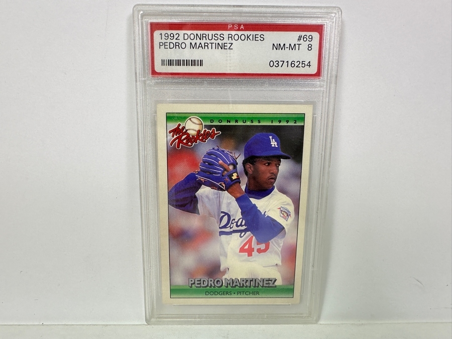 1992 Donruss Rookies Pedro Martinez #69 NEAR MINT 8 PSA Graded Baseball Card [Photo 1]