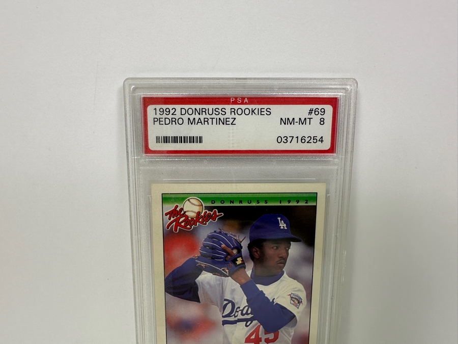 1992 Donruss Rookies Pedro Martinez #69 NEAR MINT 8 PSA Graded Baseball Card [Photo 3]