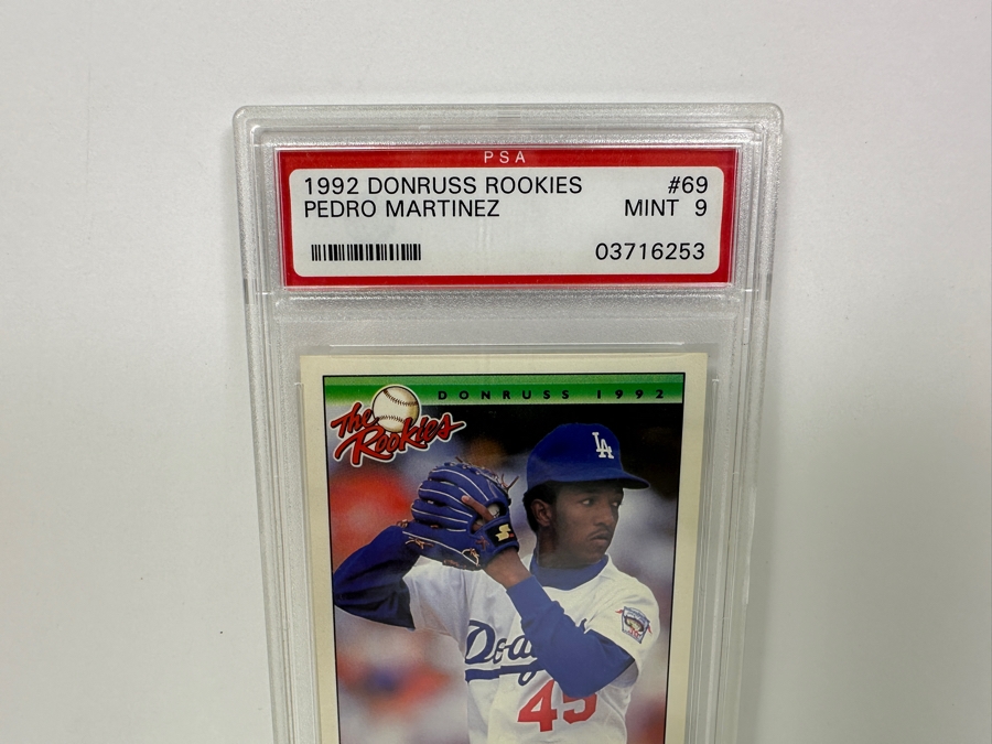 1992 Donruss Rookies Pedro Martinez #69 MINT 9 PSA Graded Baseball Card [Photo 3]