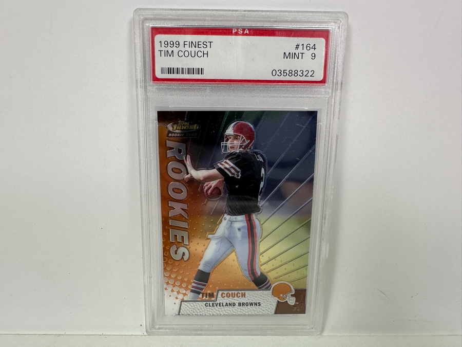 1999 Finest Tim Couch #164 MINT 9 PSA Graded Football Card [Photo 1]