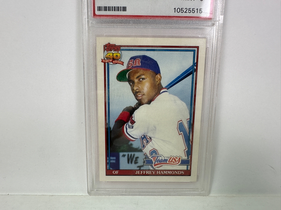 1991 Topps Traded Jeffrey Hammonds #51T MINT 9 PSA Graded Baseball Card [Photo 2]