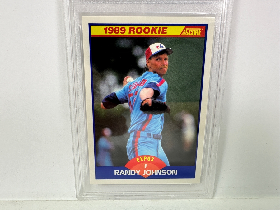 1989 Score Randy Johnson Rookie #645 MINT 9 PSA Graded Baseball Card [Photo 2]