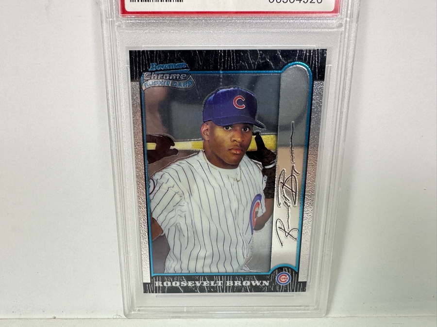 1999 Bowman Chrome Roosevelt Brown #114 MINT 9 PSA Graded Baseball Card [Photo 2]