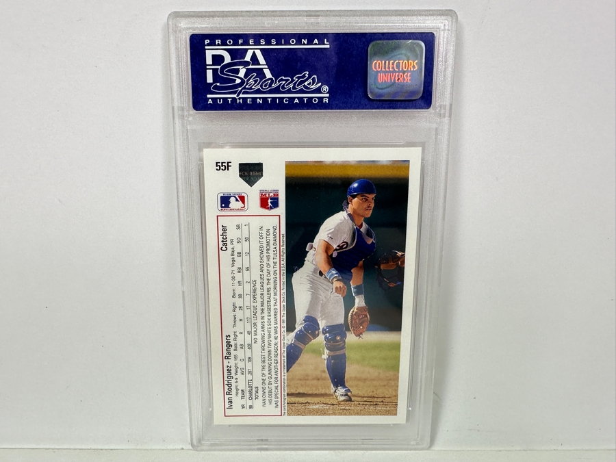 1991 U.D. Final Edition Ivan Rodriguez #55F NEAR MINT 8 PSA Graded Baseball Card [Photo 4]