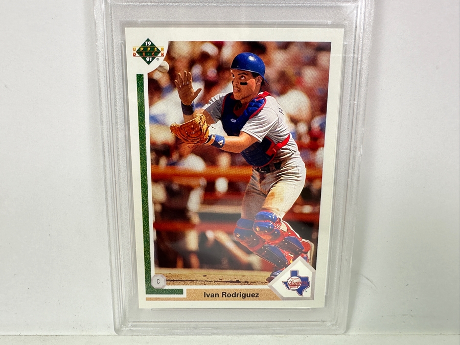 1991 U.D. Final Edition Ivan Rodriguez #55F NEAR MINT 8 PSA Graded Baseball Card [Photo 2]