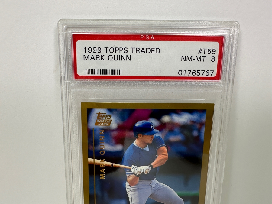 1999 Topps Traded Mark Quinn #T59 NEAR MINT 8 PSA Graded Baseball Card [Photo 3]